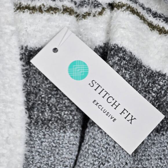 Pink Clover Cardigan With Pockets Color Multi Long Sleeve Striped Cardigan S NWT - Picture 4 of 10